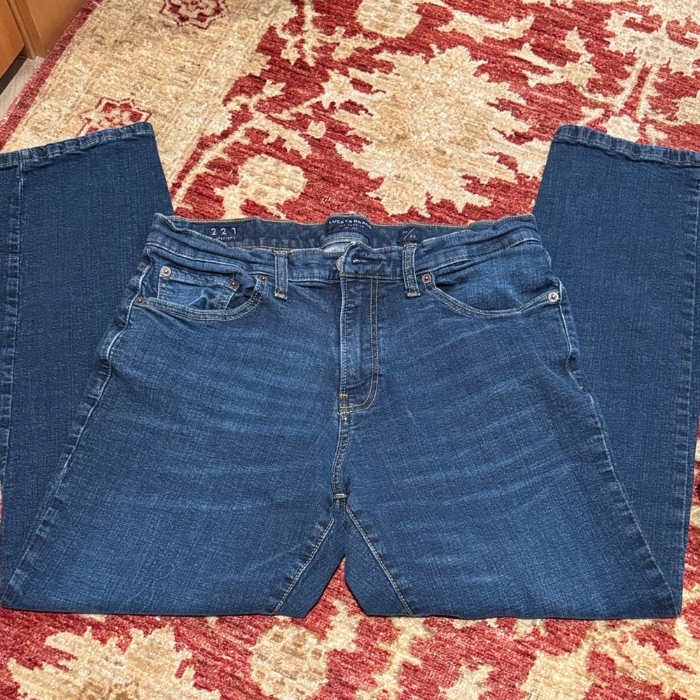 Lucky Brand 221 Straight 33x30 Dark Blue Jeans